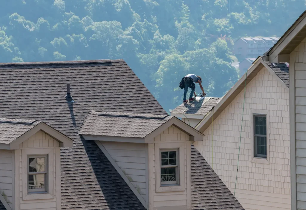 a roofer and a vista