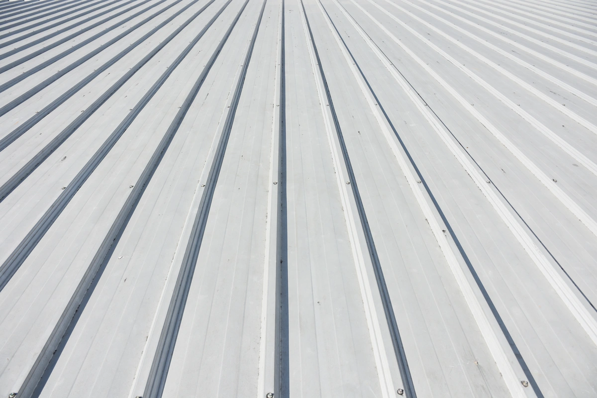 commercial roofing waunakee closeup white metal roof